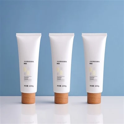 Cleanser tal-wiċċ tal-ħasil tal-krema tal-kontenitur tubu bil-kamin